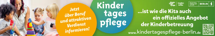Werbebanner aus Kampagne für die Kindertagespflege