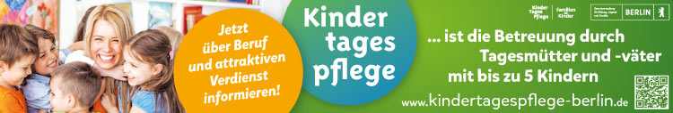 Werbebanner aus Kampagne für die Kindertagespflege
